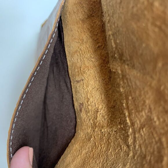 Handmade Leather Crossbody Bag Cognac Brown Small Travel 2nd Story Goods 7x6 - Picture 4 of 6